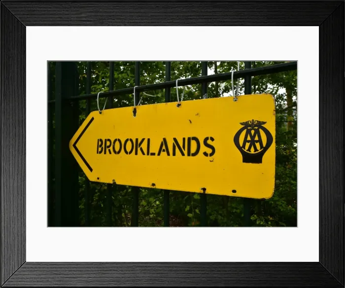 Framed Print : CM3 0639 Brooklands Sign Framed Print : CM3 0639 Brooklands Sign
