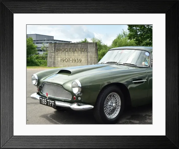 Framed Print : CM3 0725 Aston Martin, Brooklands Framed Print : CM3 0725 Aston Martin, Brooklands