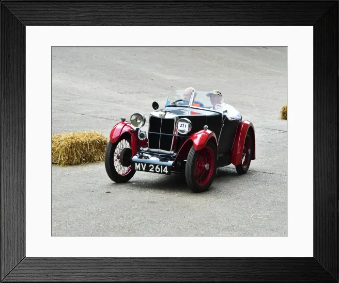 Framed Print : CM3 0874 Colin Shaw, MG Midget, MV 2614 Framed Print : CM3 0874 Colin Shaw, MG Midget, MV 2614