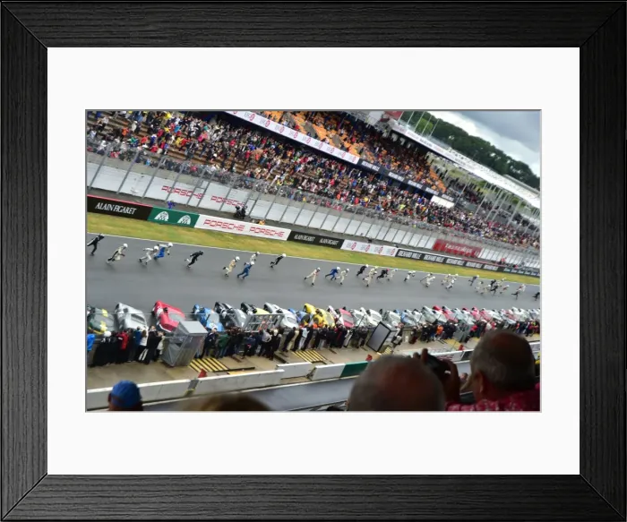 Framed Print : CM3 6284 Traditional Le Mans start Framed Print : CM3 6284 Traditional Le Mans start