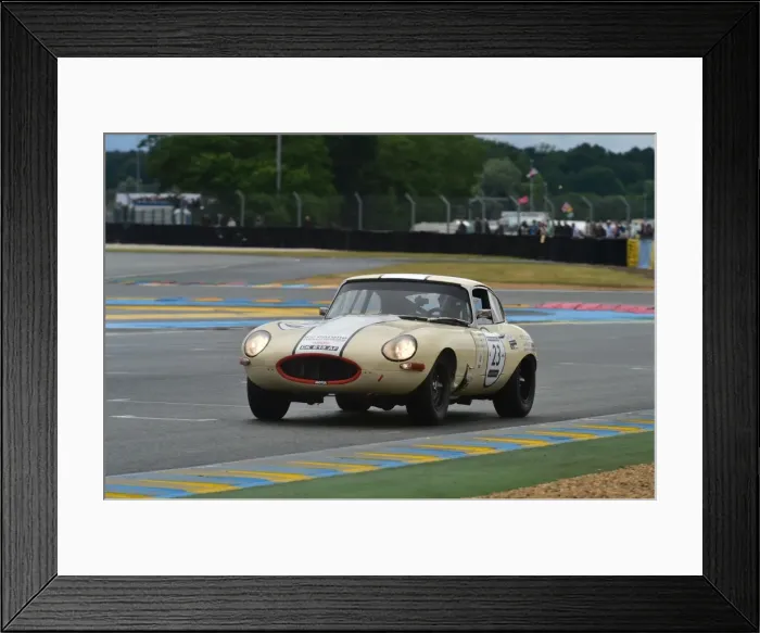 Framed Print : CM3 6331 Jean-Pierre Lajournade, Vincent Aubry, Jaguar E-Type, CK 813 EF
