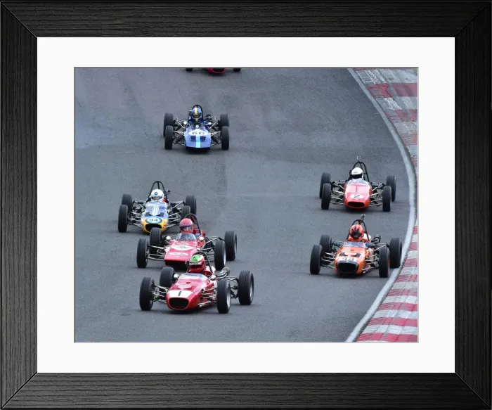 Framed Print : Sam Mitchell, Merlyn Mk 20, Tiff Needell, Lotus 69, Callum Grant, Merlyn Mk 20A, Michael O Brien, Merlyn Mk20, Benn Simms, Jomo JMR 7, James Buckton, Elden Mk8, HSCC Brands Hatch Super Prix 2014 Framed Print : Sam Mitchell, Merlyn Mk 20, Tiff Needell, Lotus 69, Callum Grant, Merlyn Mk 20A, Michael O Brien, Merlyn Mk20, Benn Simms, Jomo JMR 7, James Buckton, Elden Mk8, HSCC Brands Hatch Super Prix 2014