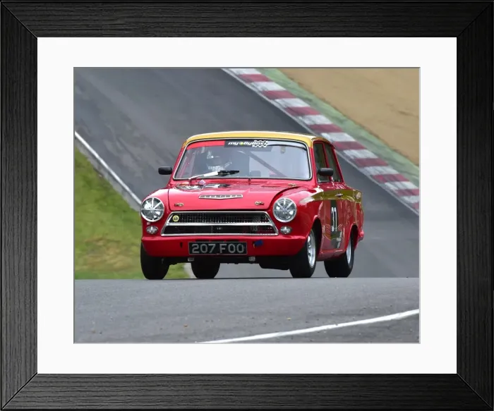 Framed Print : CM3 7205 Mike Gardiner, Ford Lotus Cortina, 207 FOO Framed Print : CM3 7205 Mike Gardiner, Ford Lotus Cortina, 207 FOO