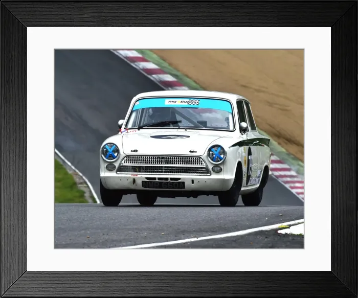 Framed Print : CM3 7215 Mark Martin, Ford Lotus Cortina