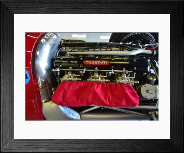Framed Print : CM3 8294 Maserati, 6 cylinder, triple webers Framed Print : CM3 8294 Maserati, 6 cylinder, triple webers