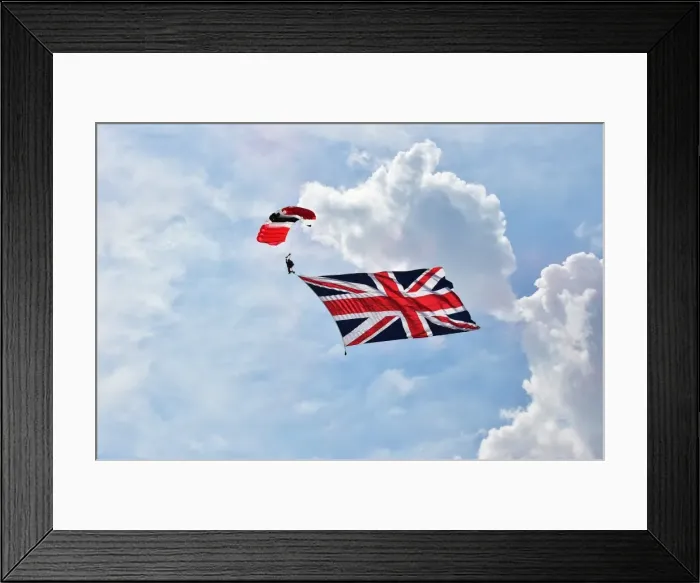 Framed Print : CM3 8469 Red Devils, parachute display team Framed Print : CM3 8469 Red Devils, parachute display team