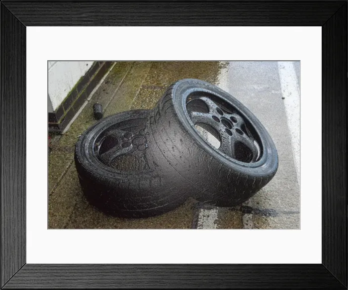 Framed Print : CJ5 4991 Wet tyres Framed Print : CJ5 4991 Wet tyres