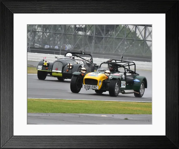Framed Print : CM4 1963 Graeme Smith, Caterham 7 Classic,s 198 ERC, Kathy Sherry, Morgan Plus 8, 270 MOG