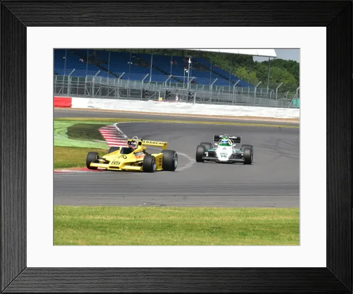 Framed Print : CM3 8511 Ollie Hancock, Fittipaldi F5A, Richard Barber, Williams FW08C Framed Print : CM3 8511 Ollie Hancock, Fittipaldi F5A, Richard Barber, Williams FW08C