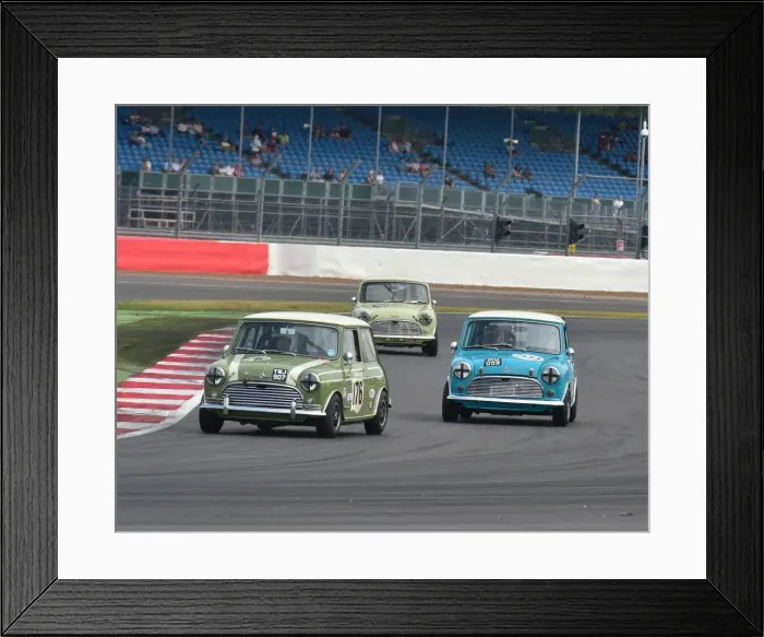 Framed Print : Nick Swift, Mini Cooper S, TNJ 907, Josh Beebee, Robert Beebee, Austin Mini Cooper S, IPU 059, Sir John Whitmore trophy, U2TC, Silverstone Classic 2014 Framed Print : Nick Swift, Mini Cooper S, TNJ 907, Josh Beebee, Robert Beebee, Austin Mini Cooper S, IPU 059, Sir John Whitmore trophy, U2TC, Silverstone Classic 2014