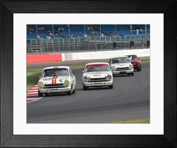 Framed Print : CM3 9149 A trio of Ford Lotus Cortinas