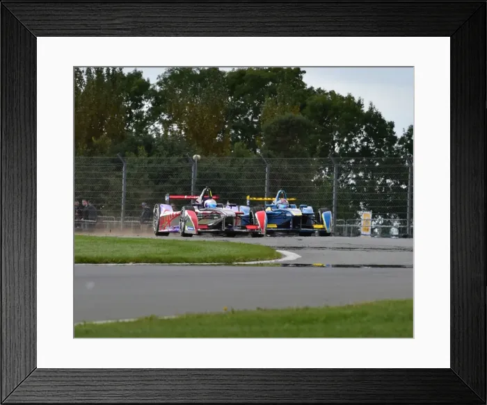 Framed Print : Sebastien Buemi, Spark-Renault SRT_01E, e. dams, Sam Bird, Spark-Renault SRT_01E, Virgin Racing, Formula-E Test Day 19  /  08  /  2014