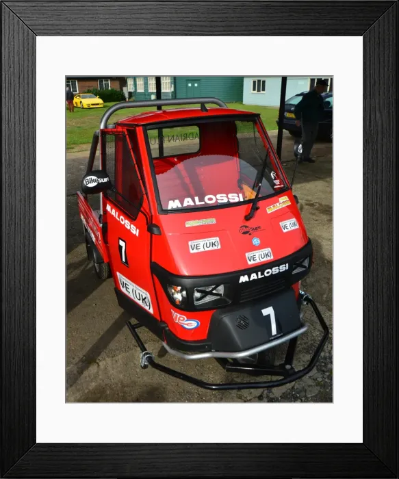 Framed Print : CJ5 6450 Piaggio, Malossi, Ape 2014 World Championship Framed Print : CJ5 6450 Piaggio, Malossi, Ape 2014 World Championship
