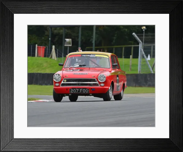 Framed Print : CJ5 6083 Mike Gardiner, Ford Lotus Cortina, 207 FOO