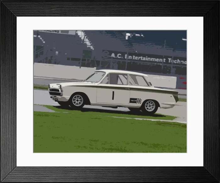Framed Print : CM5 3877 Tim Davies, Ford Lotus Cortina, CNR 76 C Framed Print : CM5 3877 Tim Davies, Ford Lotus Cortina, CNR 76 C