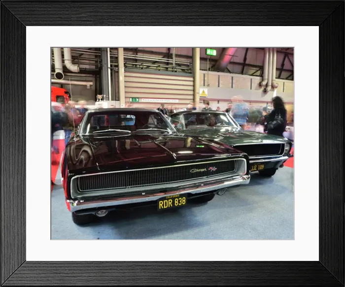 Framed Print : CM5 8060 Dodge Charger R-T, Ford Mustang Framed Print : CM5 8060 Dodge Charger R-T, Ford Mustang