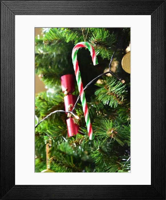 Framed Print : CM5 8197 Red, White, Green, glass candy stick, decoration Framed Print : CM5 8197 Red, White, Green, glass candy stick, decoration