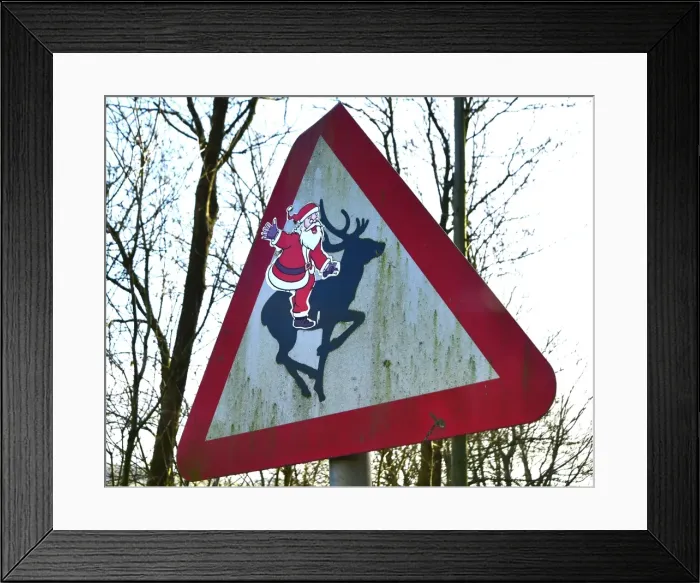 Framed Print : CM5 8256 Santa on Raindeer Framed Print : CM5 8256 Santa on Raindeer