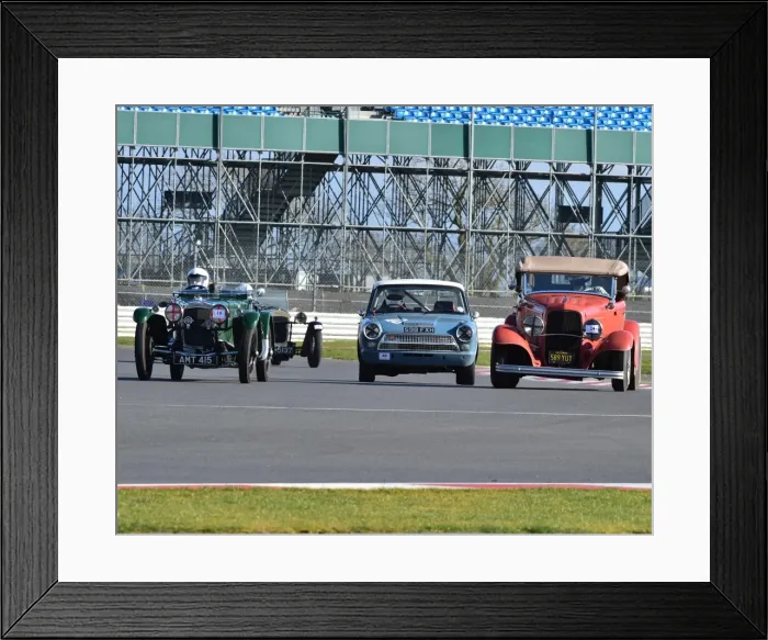 Framed Print : Julian Balme, Ford Model 18, 589 YUY, Adrian Goding, Ford Cortina, 598 FXH, Bob Mellors, Frazer Nash TT replica, AMT 415, VSCC Pomeroy Trophy 2015 Framed Print : Julian Balme, Ford Model 18, 589 YUY, Adrian Goding, Ford Cortina, 598 FXH, Bob Mellors, Frazer Nash TT replica, AMT 415, VSCC Pomeroy Trophy 2015