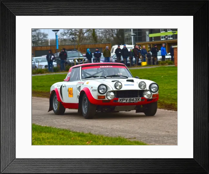 Framed Print : CM6 1101 Mick Wood, Fiat Abarth 124 rally Framed Print : CM6 1101 Mick Wood, Fiat Abarth 124 rally