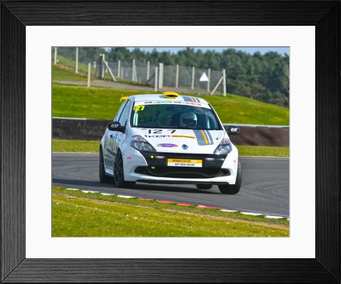 Framed Print : CJ5 6921 Bruce White, Renault Clio Cup Framed Print : CJ5 6921 Bruce White, Renault Clio Cup