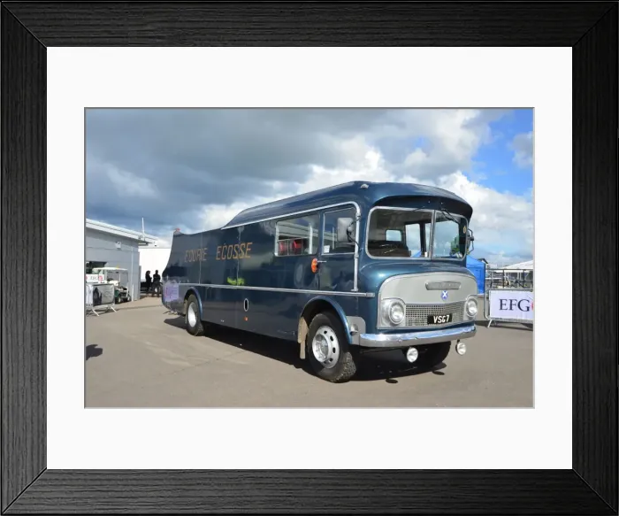 Framed Print : CJ5 7856 Ecurie Ecosse, race transporter