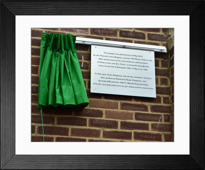 Framed Print : CM8 1743 Lotus Cheshunt Plaque