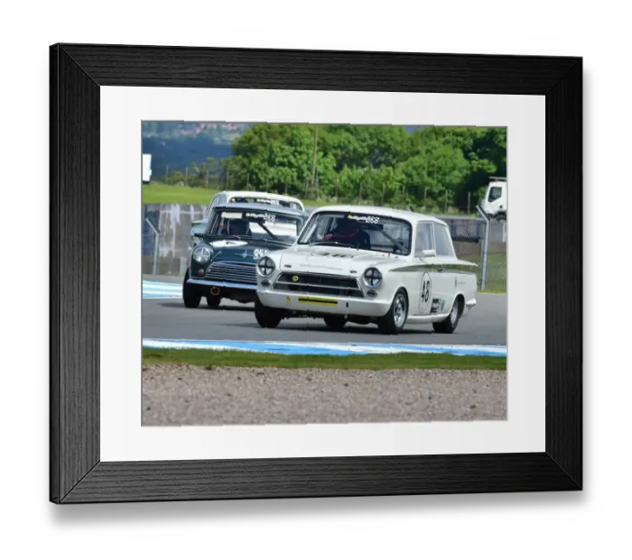Framed Print : CM8 0387 Mark Davies, Ford Lotus Cortina Framed Print : CM8 0387 Mark Davies, Ford Lotus Cortina