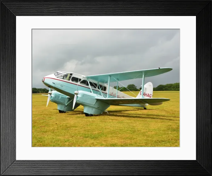 Framed Print : CJ5 9043 DH89a Rapide, G-AHAG Bryher Framed Print : CJ5 9043 DH89a Rapide, G-AHAG Bryher