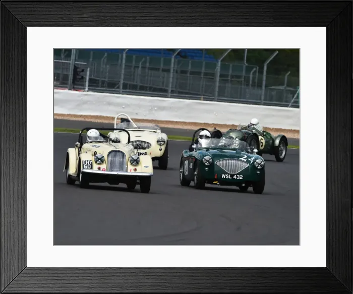Framed Print : CM9 6679 Richard Thorne, Sean Horwood, Morgan 4, Jim Campbell, Austin Healey 100-4 Framed Print : CM9 6679 Richard Thorne, Sean Horwood, Morgan 4, Jim Campbell, Austin Healey 100-4