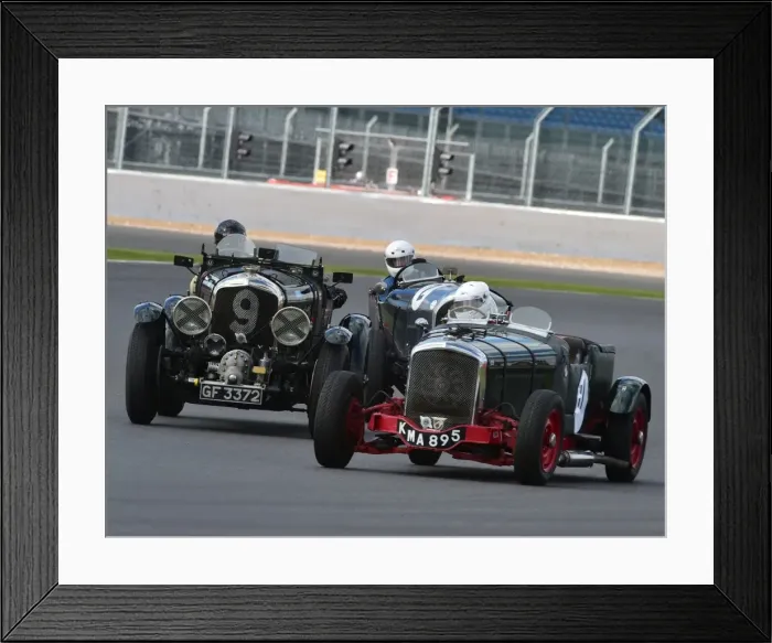 Framed Print : CM9 6813 A Bentley trio into Luffield Framed Print : CM9 6813 A Bentley trio into Luffield