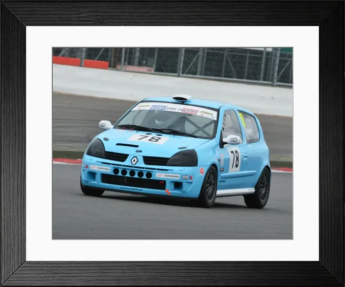 Framed Print : CJ6 0049 Sonny Hardy, Renault Clio 172 Framed Print : CJ6 0049 Sonny Hardy, Renault Clio 172