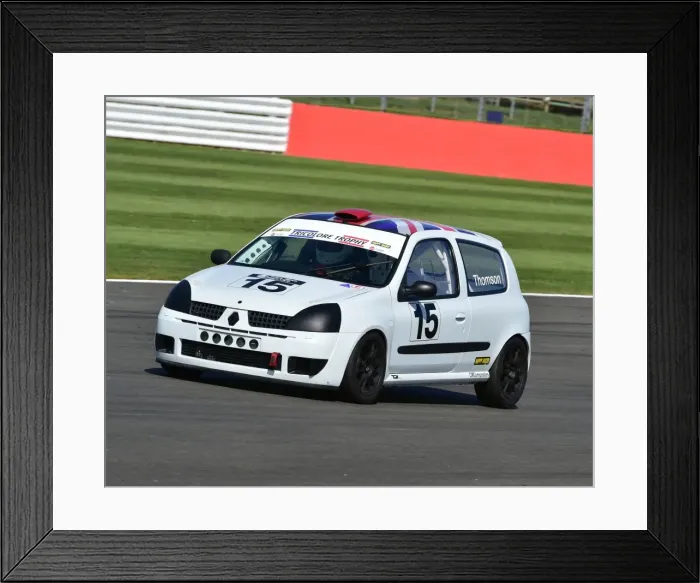 Framed Print : CM9 8601 Russ Thomson, Renault Clio Cup Framed Print : CM9 8601 Russ Thomson, Renault Clio Cup
