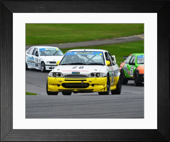 Framed Print : CJ6 0848 Malcolm Wise, Ford Escort Framed Print : CJ6 0848 Malcolm Wise, Ford Escort
