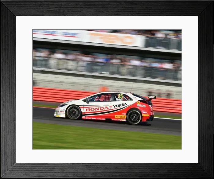 Framed Print : CM10 9980 Matt Neal, Honda Civic Type R