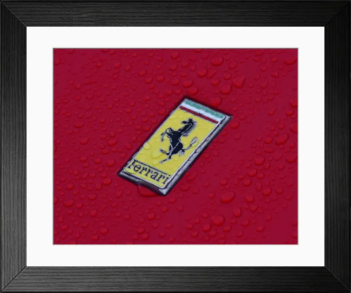 Framed Print : CM9 5800 Rain drops on a Ferrari Framed Print : CM9 5800 Rain drops on a Ferrari