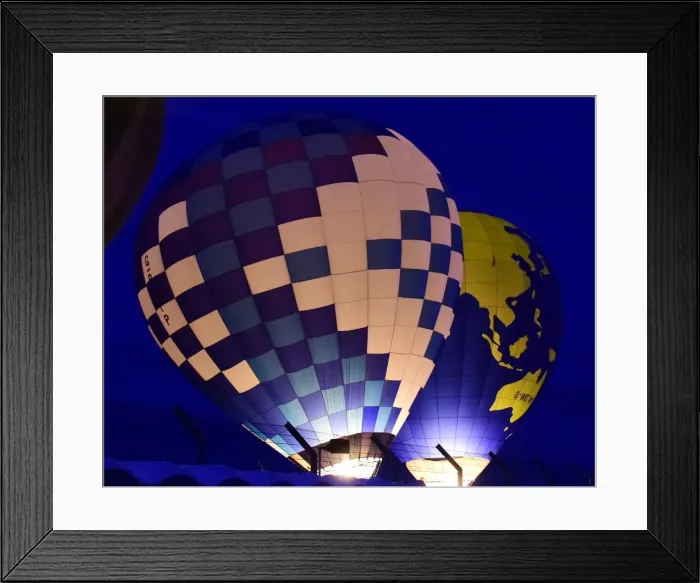 Framed Print : CM9 5541 Hot air balloons, night glow Framed Print : CM9 5541 Hot air balloons, night glow