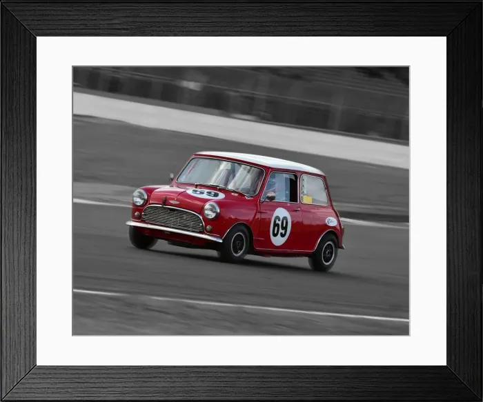 Framed Print : CM9 4675mbb w Charlie Birkett, Austin Mini Cooper S Framed Print : CM9 4675mbb w Charlie Birkett, Austin Mini Cooper S
