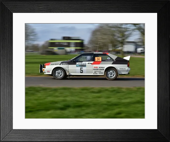 Framed Print : CM12 0084 Tim Clarke, Andy Trayner, Audi Quattro Framed Print : CM12 0084 Tim Clarke, Andy Trayner, Audi Quattro