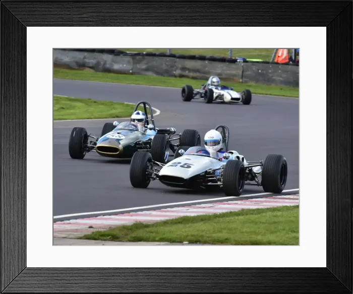 Framed Print : CM12 6664 Andrew Hibberd, Brabham BT18, Ewen Sergison, Brabham BT21