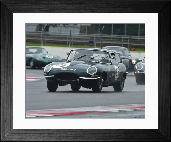 Framed Print : CM13 3416 David Hall, Michael O Shea, Jaguar E-Type