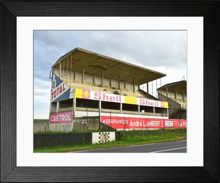 Framed Print : CM14 9764 Pits and Grandstand Reims-Gueux Framed Print : CM14 9764 Pits and Grandstand Reims-Gueux