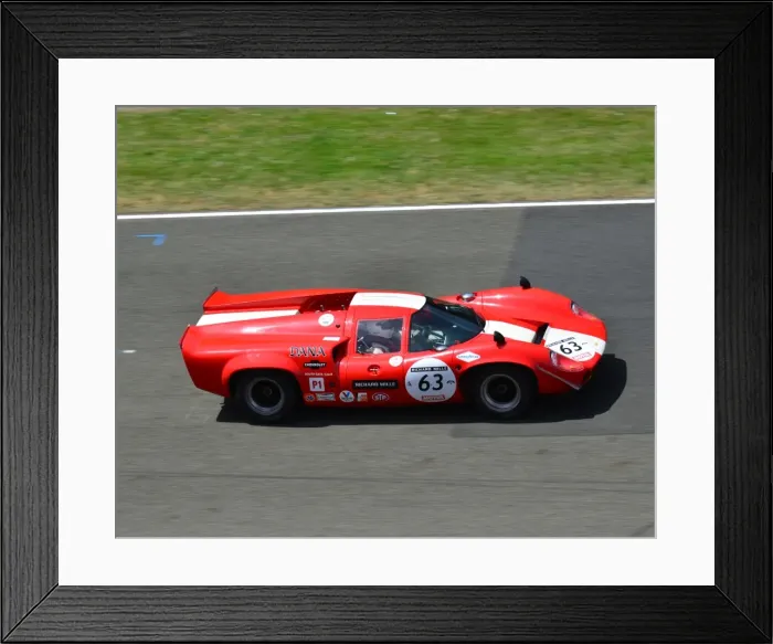 Framed Print : CJ6 5693 Christophe Gadais, Romain Belleteste, Lola T70