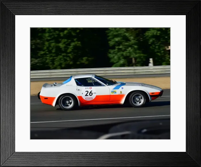 Framed Print : CM14 8184 Michel Abellan, Sebastien Boulet, Massiimiliano Girardo, Ferrari 3765 GTB-4 Spider