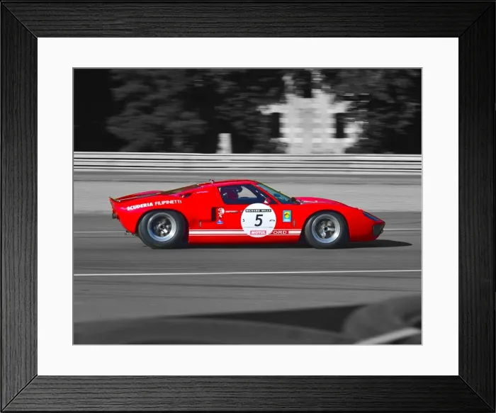 Framed Print : CM14 8152red Marc Doncieux, Ford GT40