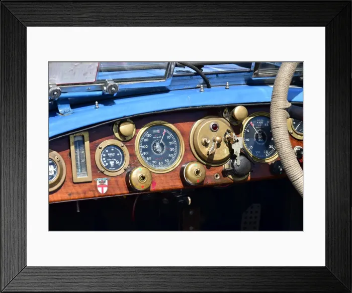 Framed Print : CM15 5126 Dashboard, the beauty of brass and wood Framed Print : CM15 5126 Dashboard, the beauty of brass and wood