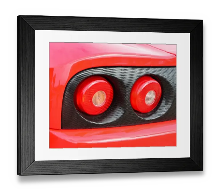 Framed Print : CJ6 6376 Ferrari 360, Rear lights Framed Print : CJ6 6376 Ferrari 360, Rear lights