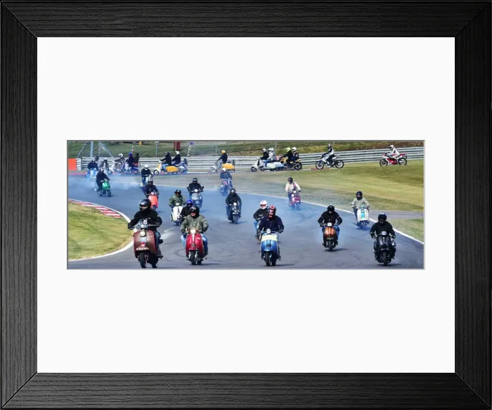 Framed Print : CM15 8228 Italian scooters on track Framed Print : CM15 8228 Italian scooters on track