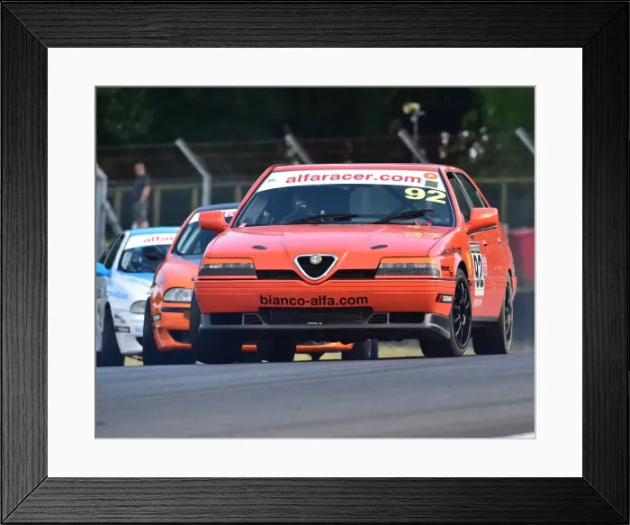 Framed Print : CM15 8390 Ron Davidson, Alfa Romeo 164