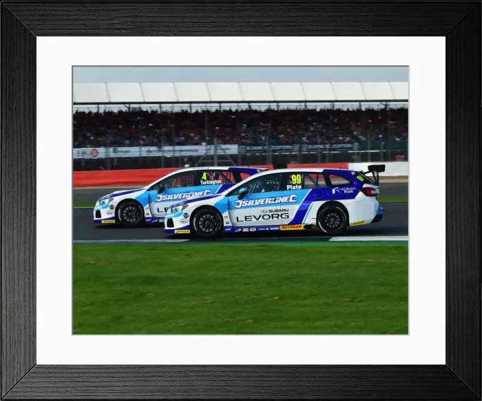 Framed Print : CM16 5059 Colin Turkington, Jason Plato, Subaru Levorg GT